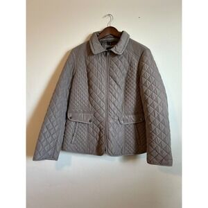 Liz Claiborne Jacket Womens M Coat Khaki Puffer Winter